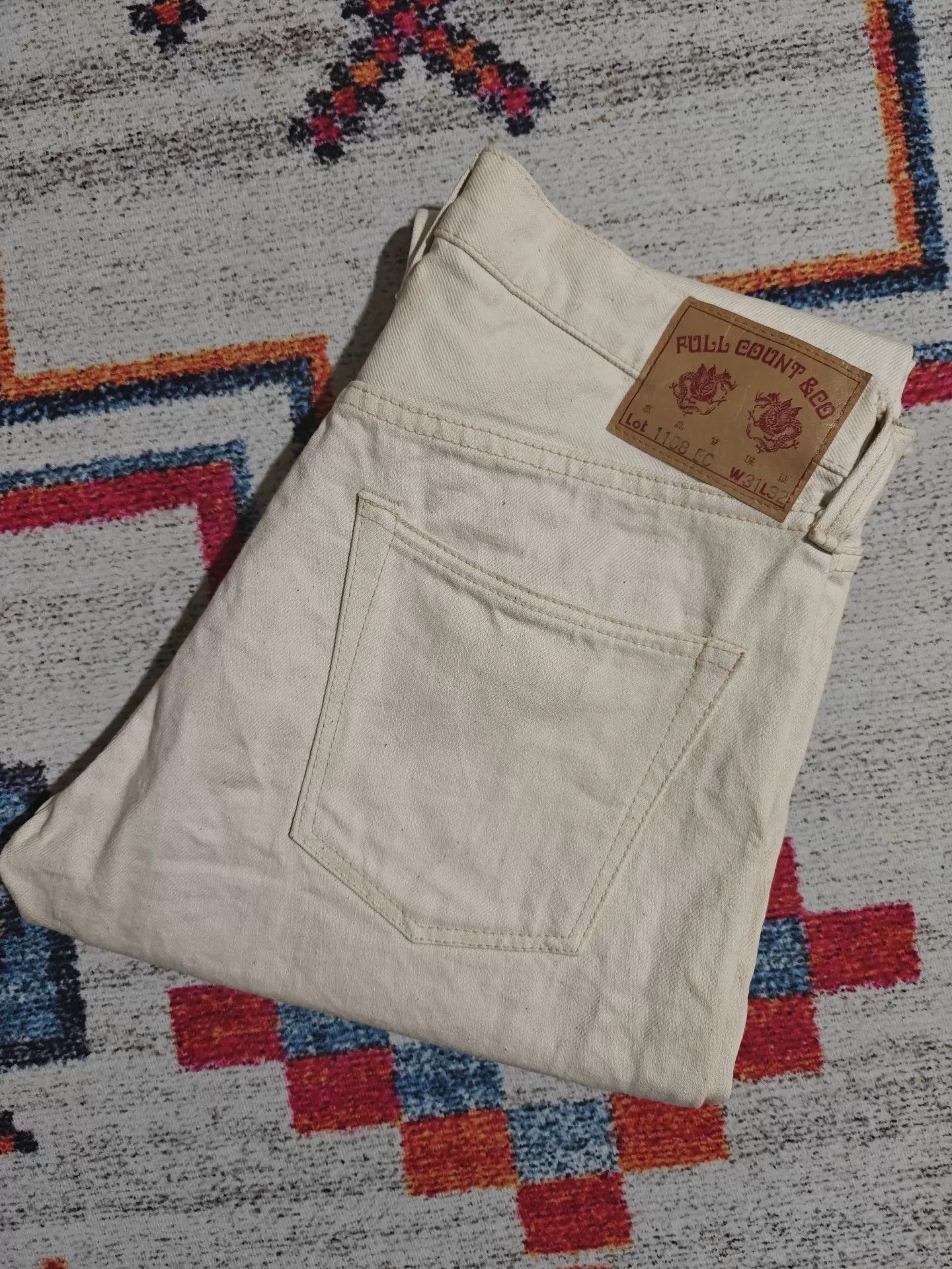 Full Count & Co. Fullcount 1108EC Slim Straight Red Selvedge Jeans Size US 31 - 3 Thumbnail