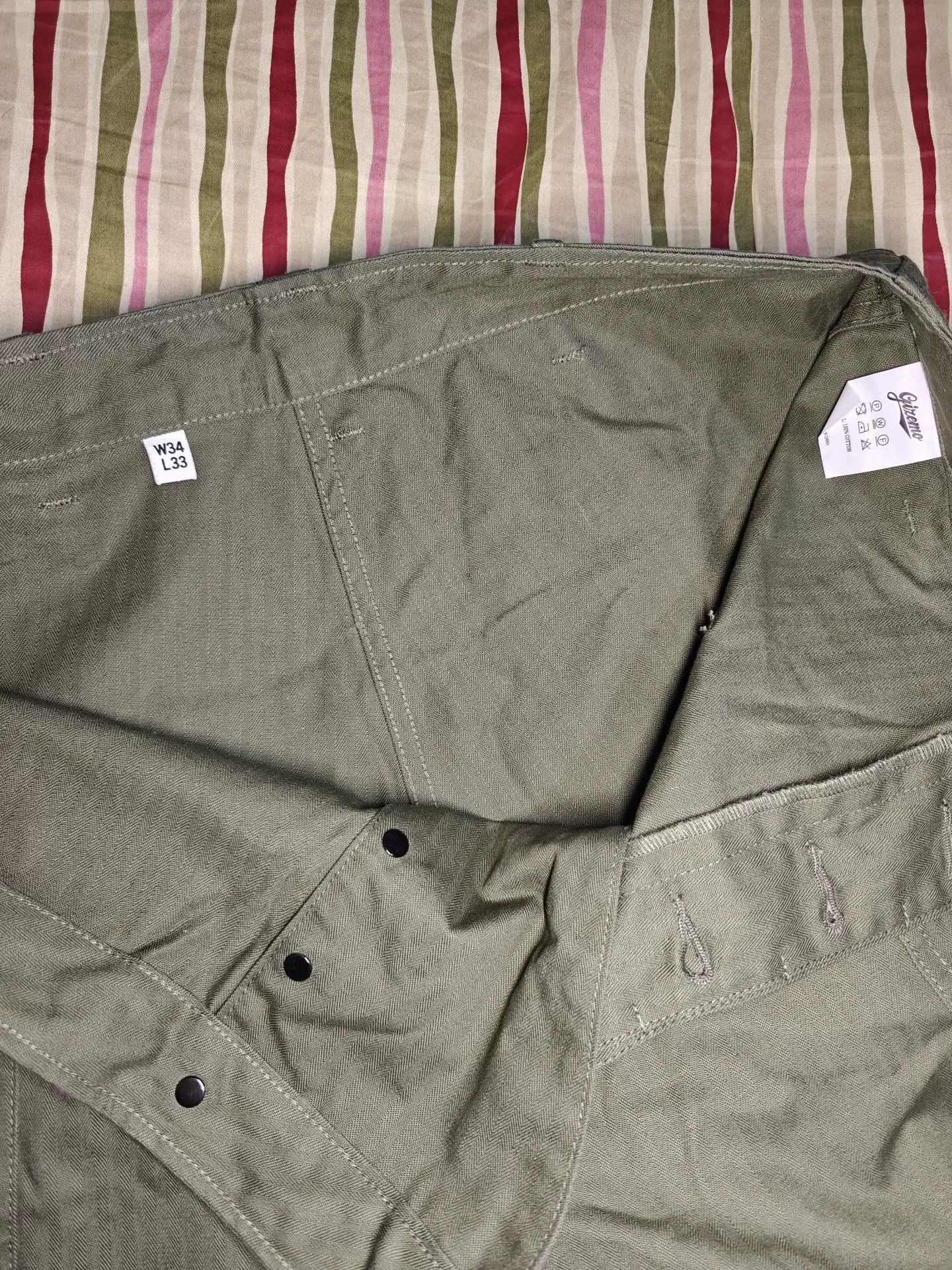 Gimo's Army P43 Herringbone Cargo Pants Size US 34 / EU 50 - 7 Thumbnail