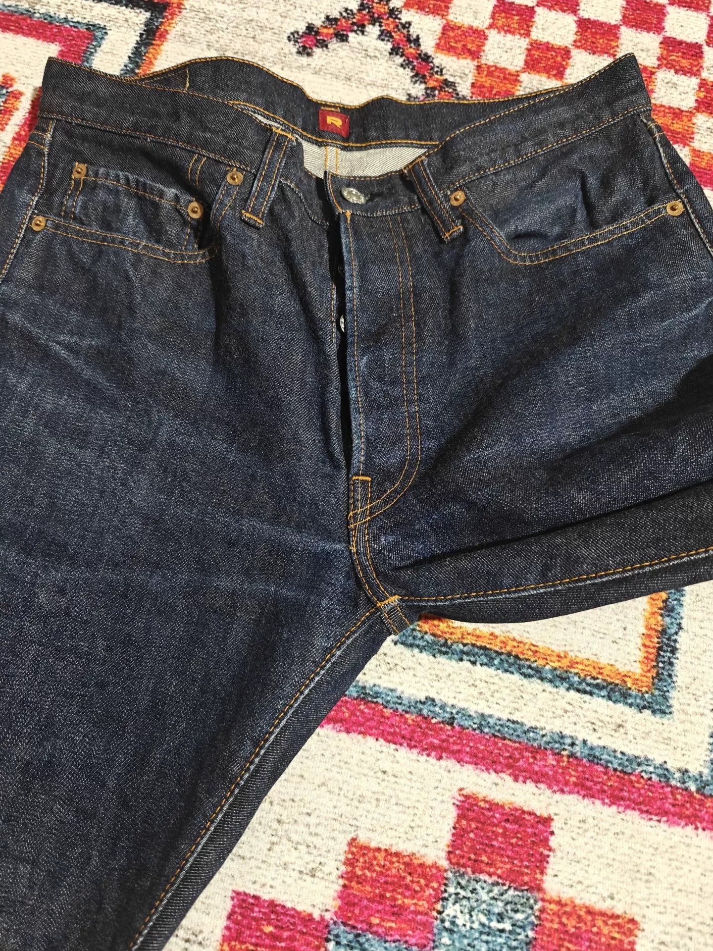 RESOLUTE RESOLUTE 710 Retro Slim Straight Raw Denim Jeans Size US 34 / EU 50 - 4 Thumbnail