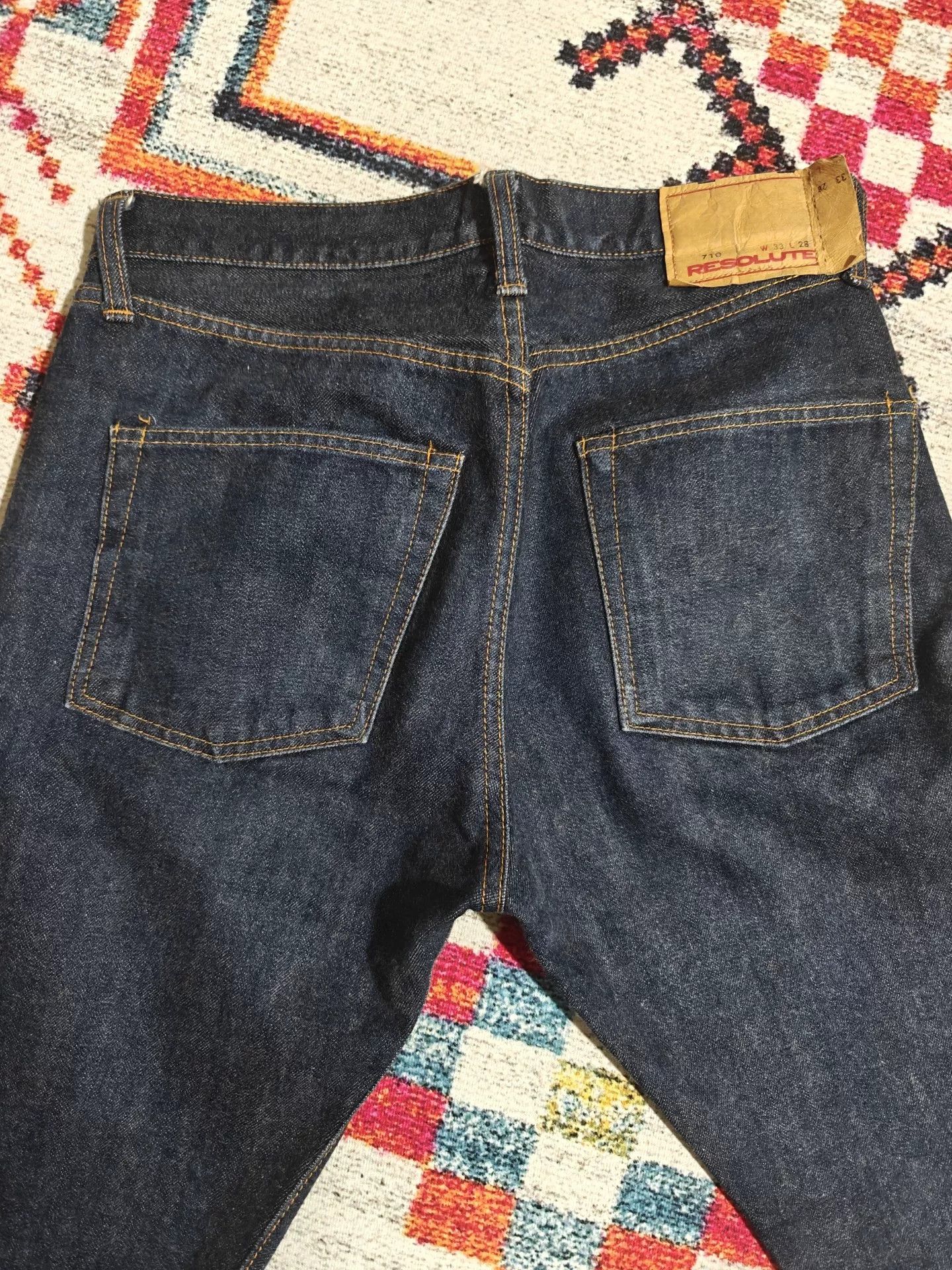 RESOLUTE RESOLUTE 710 Retro Slim Straight Raw Jeans Size US 32 / EU 48 - 6 Thumbnail