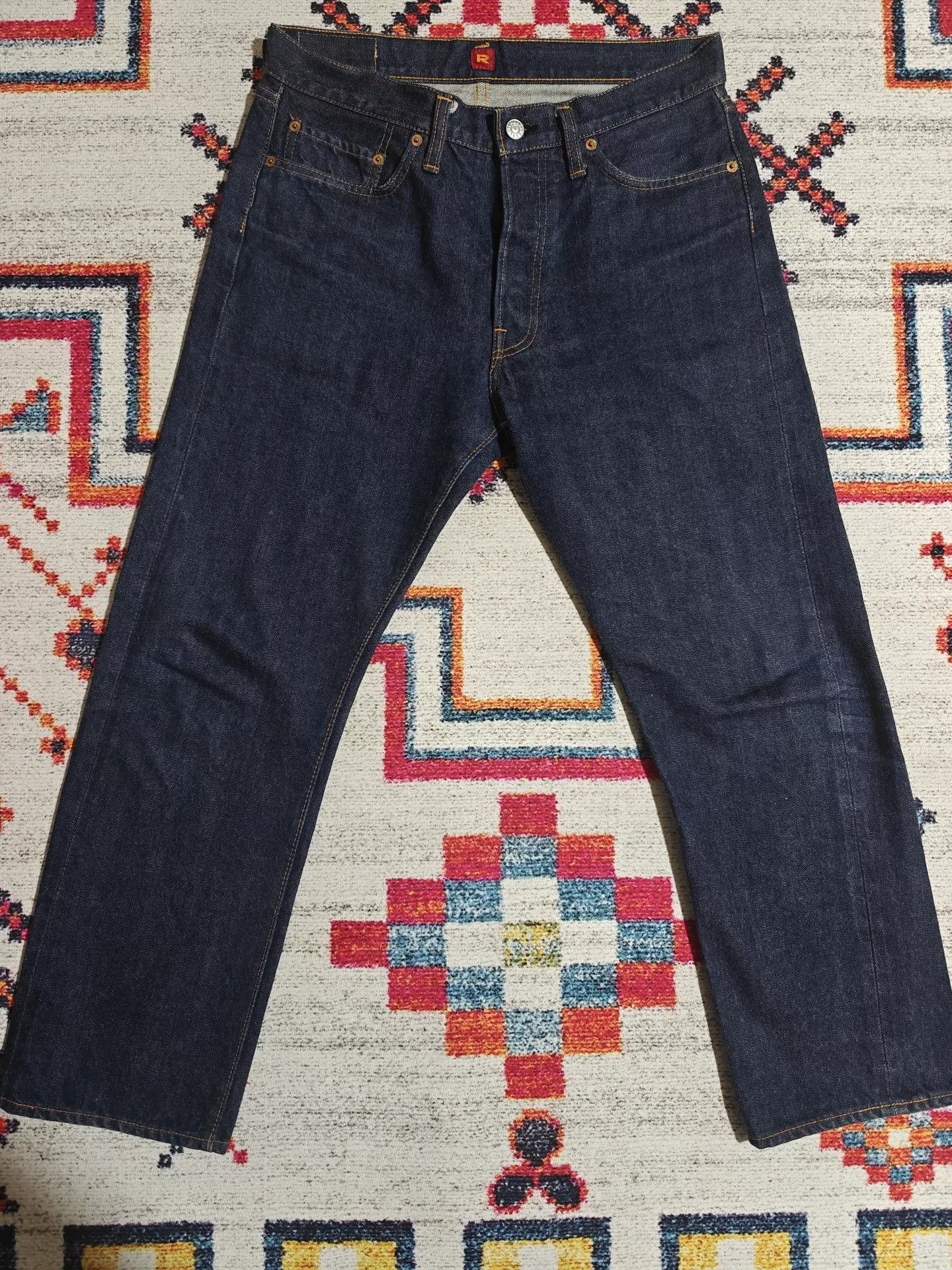 RESOLUTE RESOLUTE 710 Retro Slim Straight Raw Jeans Size US 32 / EU 48 - 2 Thumbnail