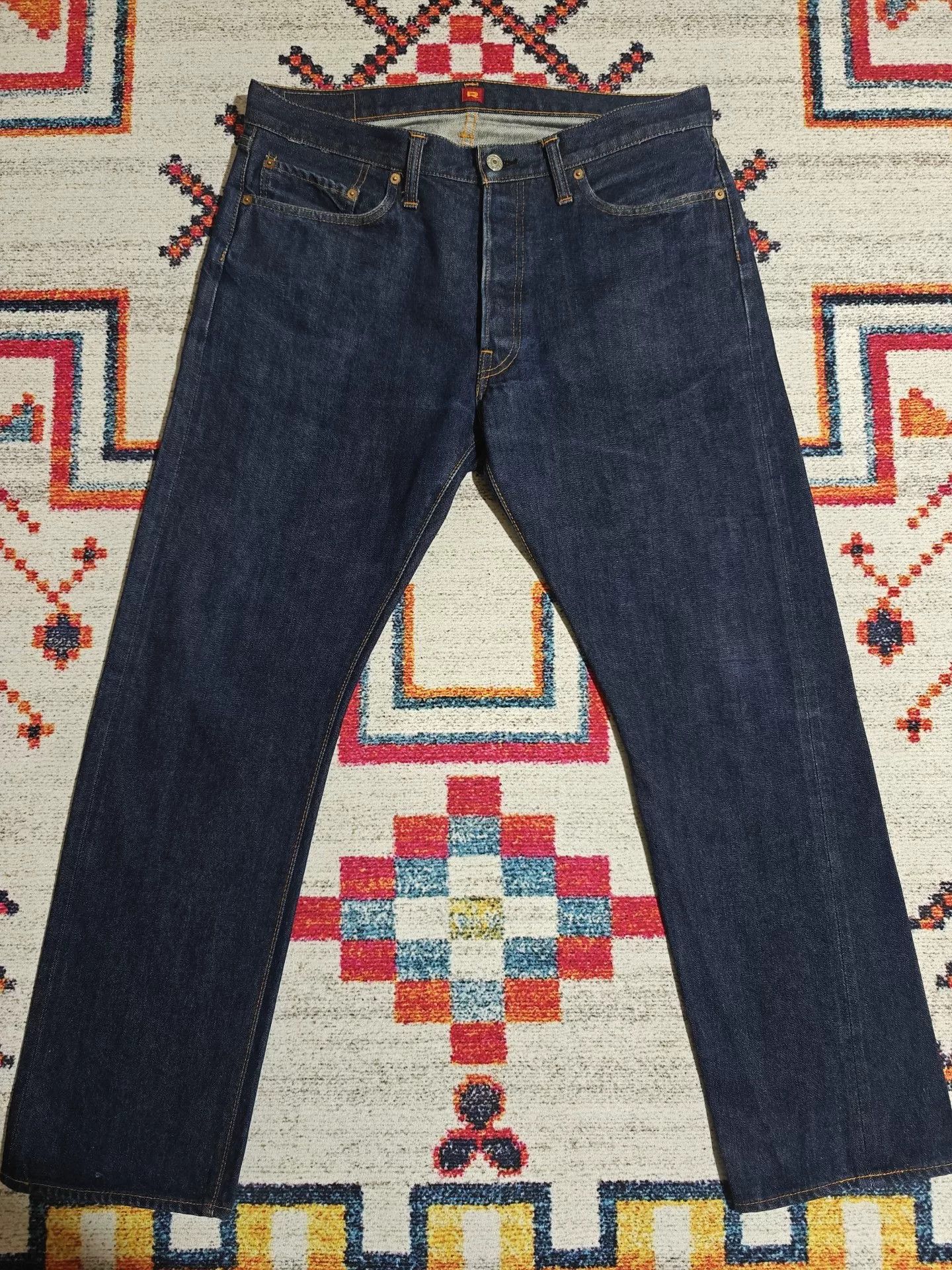 RESOLUTE RESOLUTE 710 Retro Slim Straight Raw Jeans Size US 36 / EU 52 - 2 Thumbnail