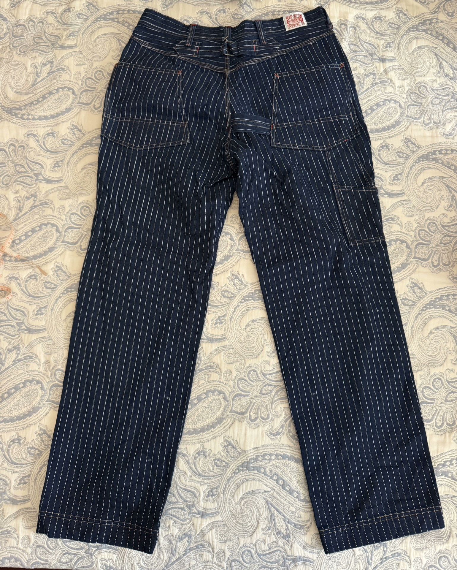 Other Bourn Indigo Striped Work Pants Size US 34 / EU 50 - 3 Thumbnail