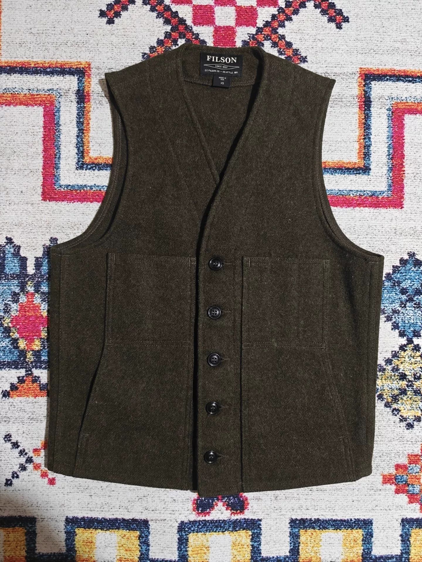Filson Filson 24oz Mackinaw Wool Work Vest Men's Size US XS / EU 42 / 0 - 2 Thumbnail