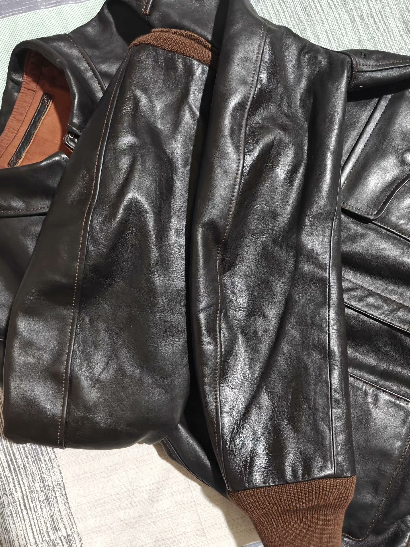 Vintage A2 Himalayan Leather Flight Jacket Size US S / EU 44-46 / 1 - 4 Thumbnail