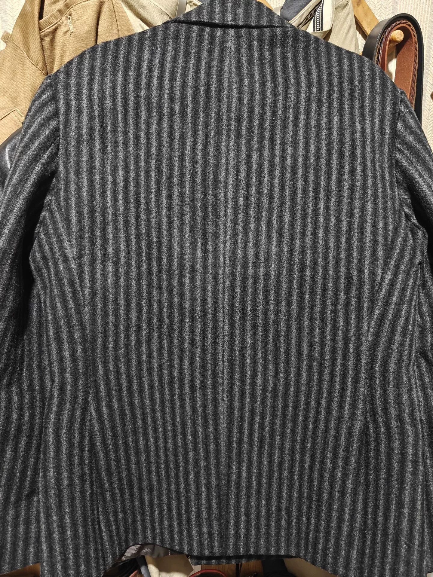 Vintage British Vintage Double-Breasted Striped Tweed Blazer Size US L / EU 52-54 / 3 - 3 Thumbnail