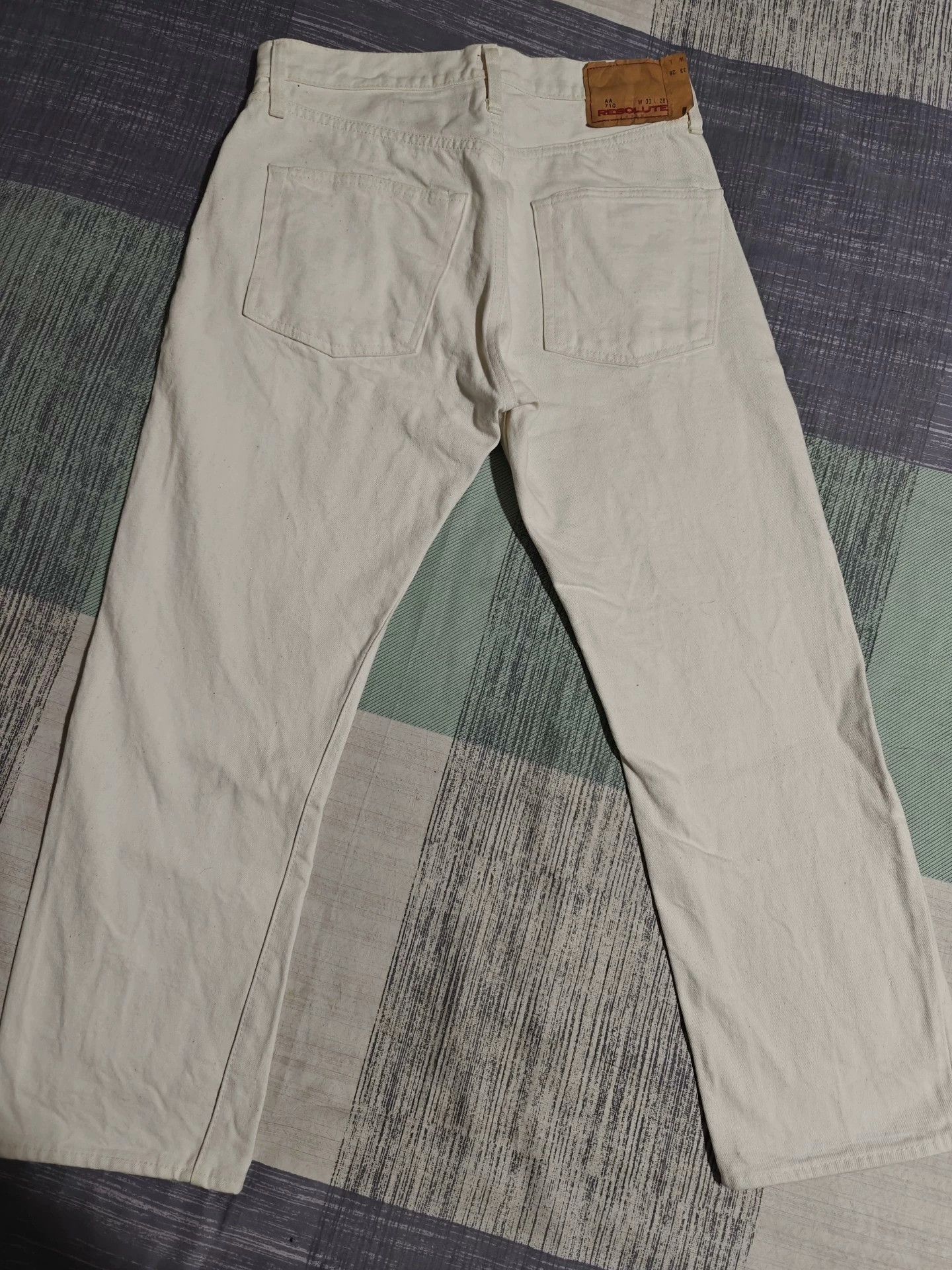 RESOLUTE RESOLUTE 710 White Limited Cropped Jeans Size US 33 - 4 Thumbnail