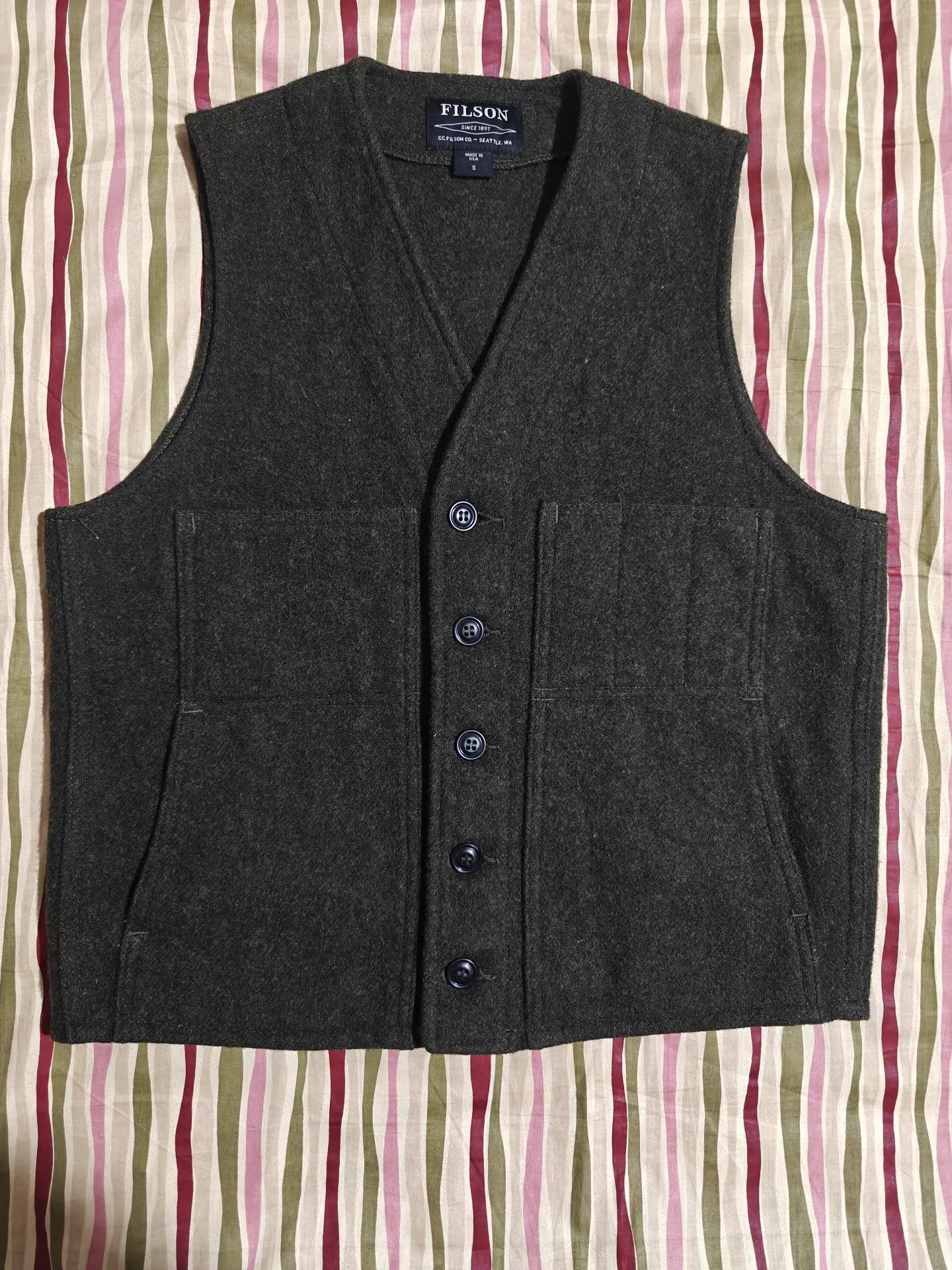 Filson Filson 24OZ Wool Western V-Neck Vest Size US S / EU 44-46 / 1 - 2 Thumbnail