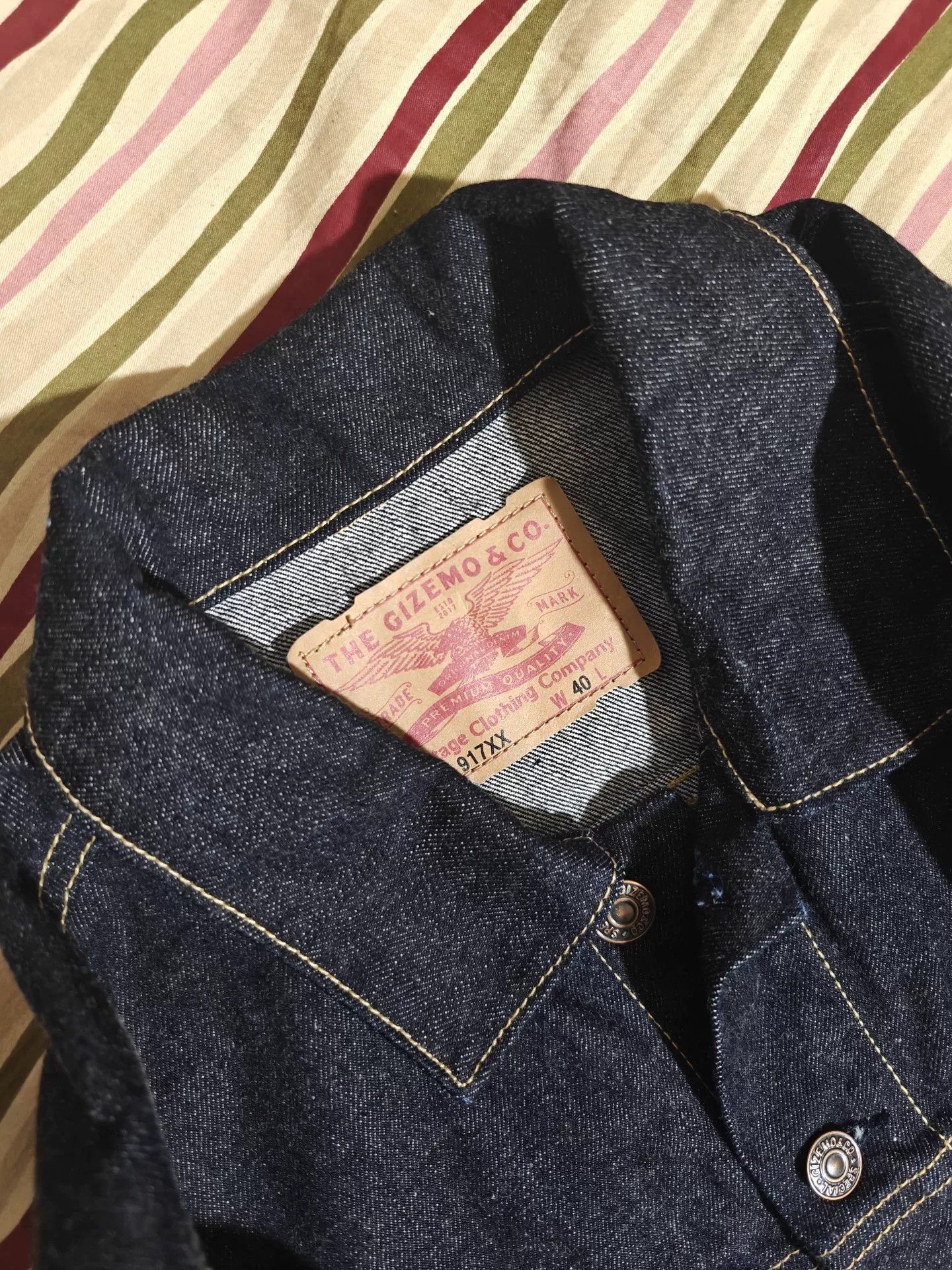 Gimo's GIZEMO Type 3 Raw Denim Jacket Size US XXS / EU 40 - 5 Thumbnail