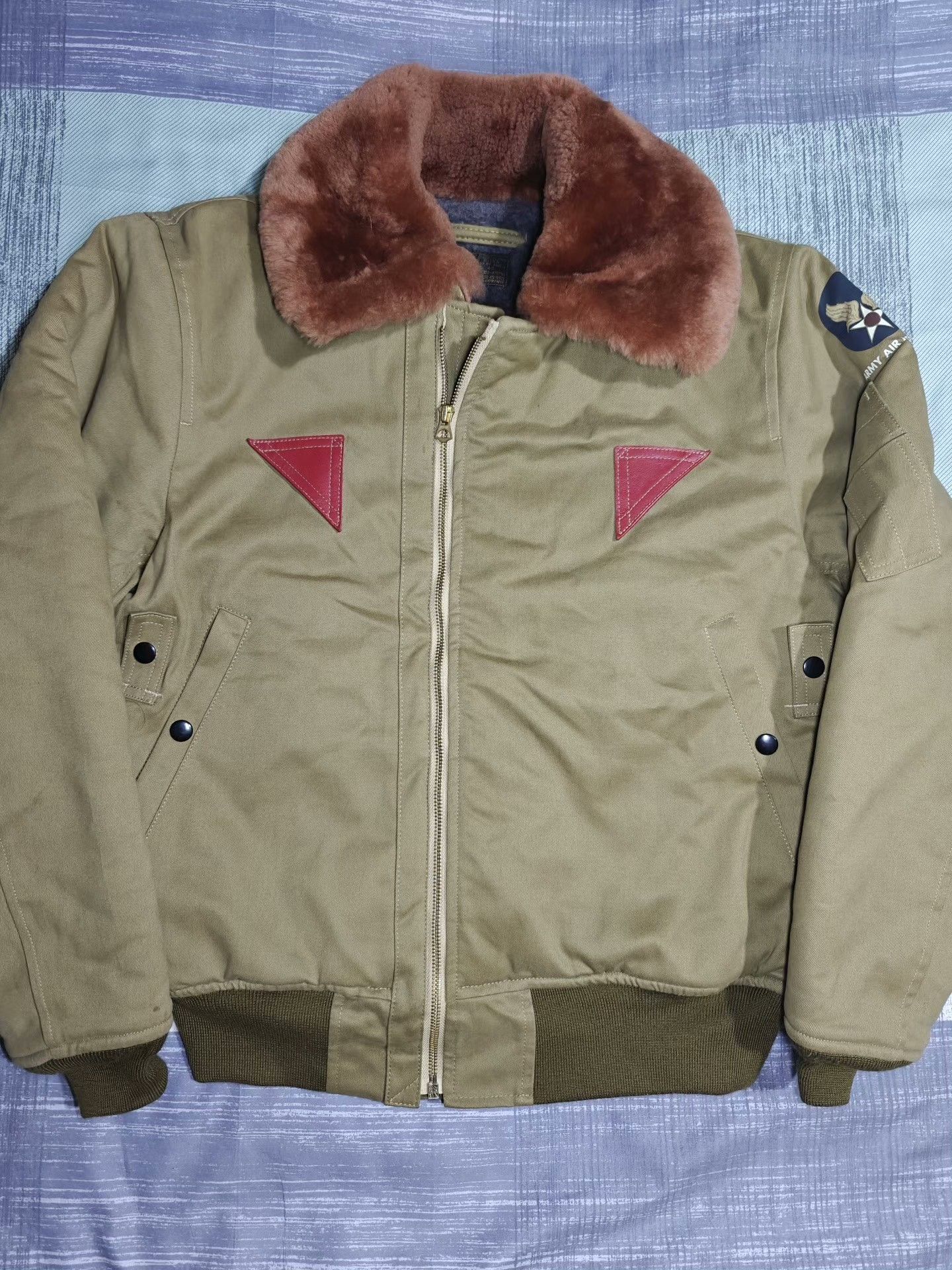 Vintage BOB DONG Replicated B-15A Military Flight Jacket Size US XXS / EU 40 - 3 Thumbnail