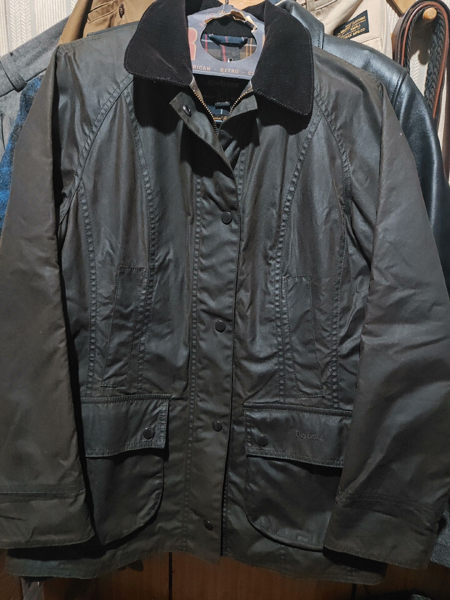 Barbour Barbour Beadnell Waxed Jacket Check Sleeves Size S / US 4 / IT 40 - 4 Thumbnail