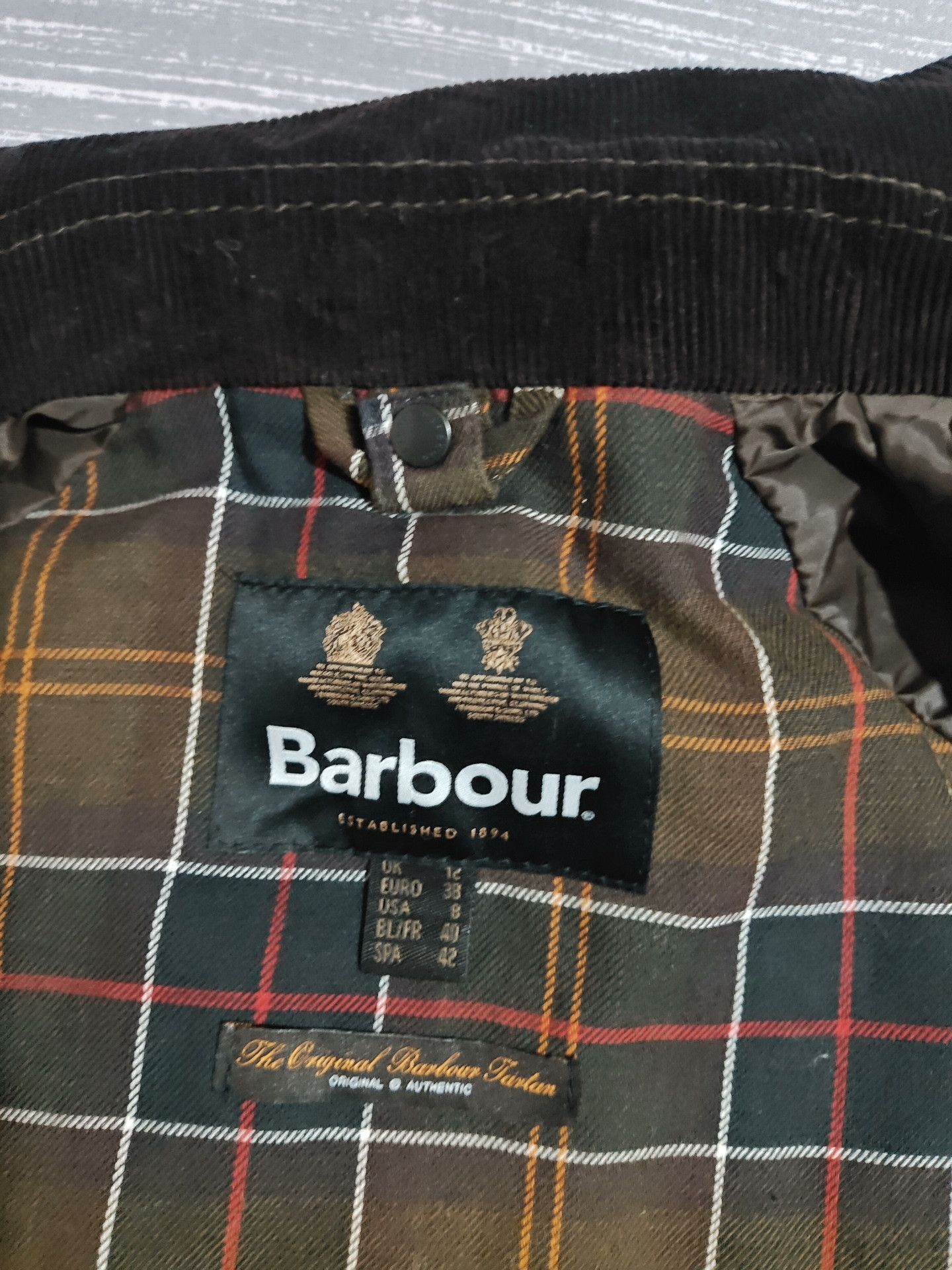 Barbour Barbour Beadnell Waxed Jacket Check Sleeves Size S / US 4 / IT 40 - 7 Thumbnail