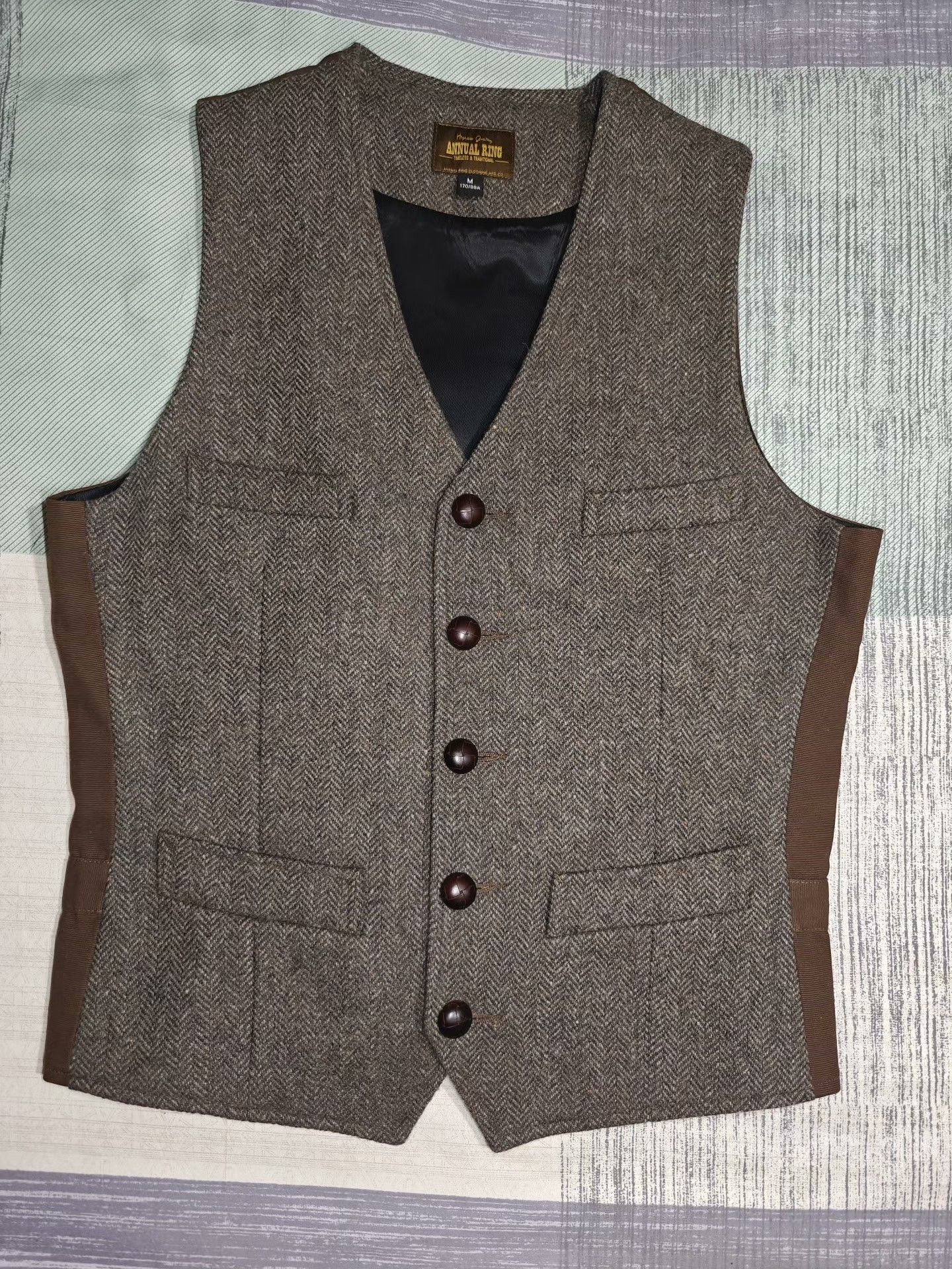 Wood Wood AnnualRing Tweed Suit with Waistcoat Size US M / EU 48-50 / 2 - 5 Thumbnail
