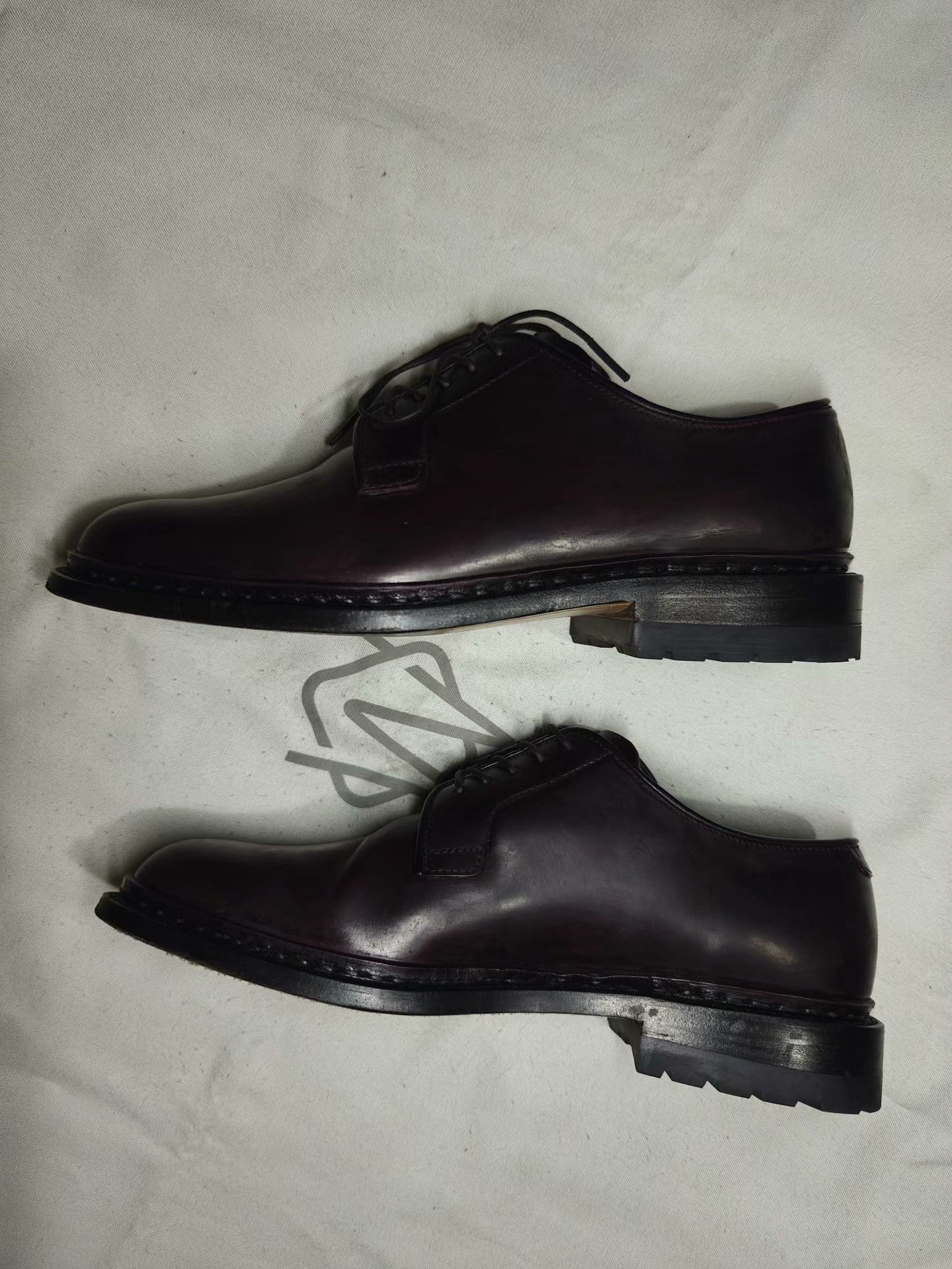 Vintage Men's Horsebutt Leather Derby Shoes Size US 6.5 / EU 39-40 - 5 Thumbnail