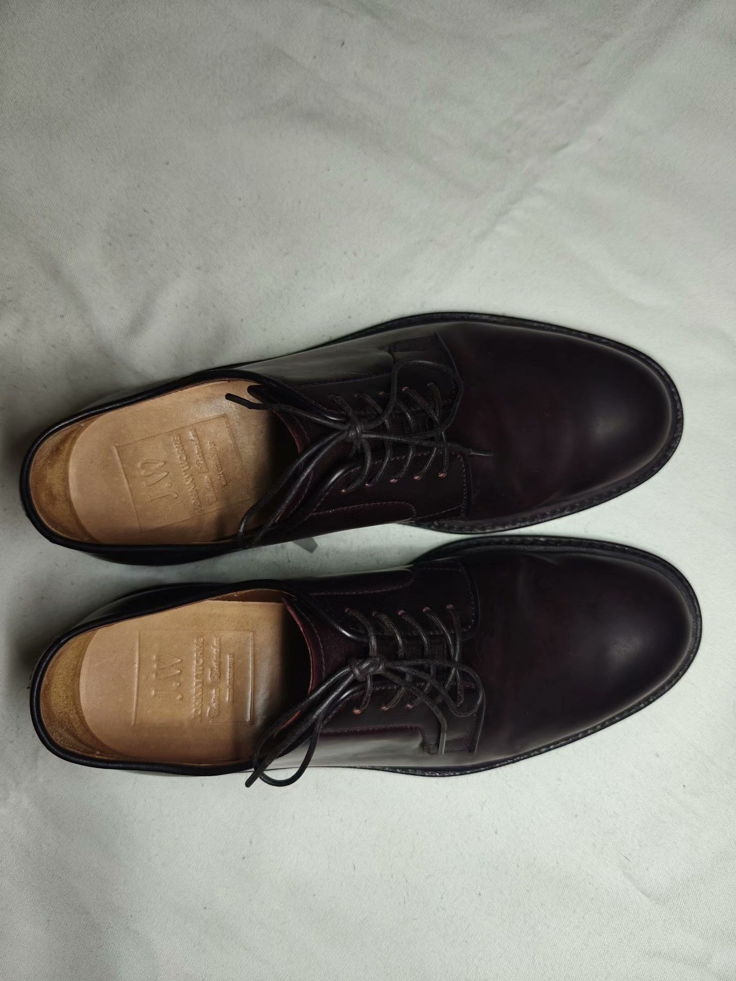 Vintage Men's Horsebutt Leather Derby Shoes Size US 6.5 / EU 39-40 - 3 Thumbnail
