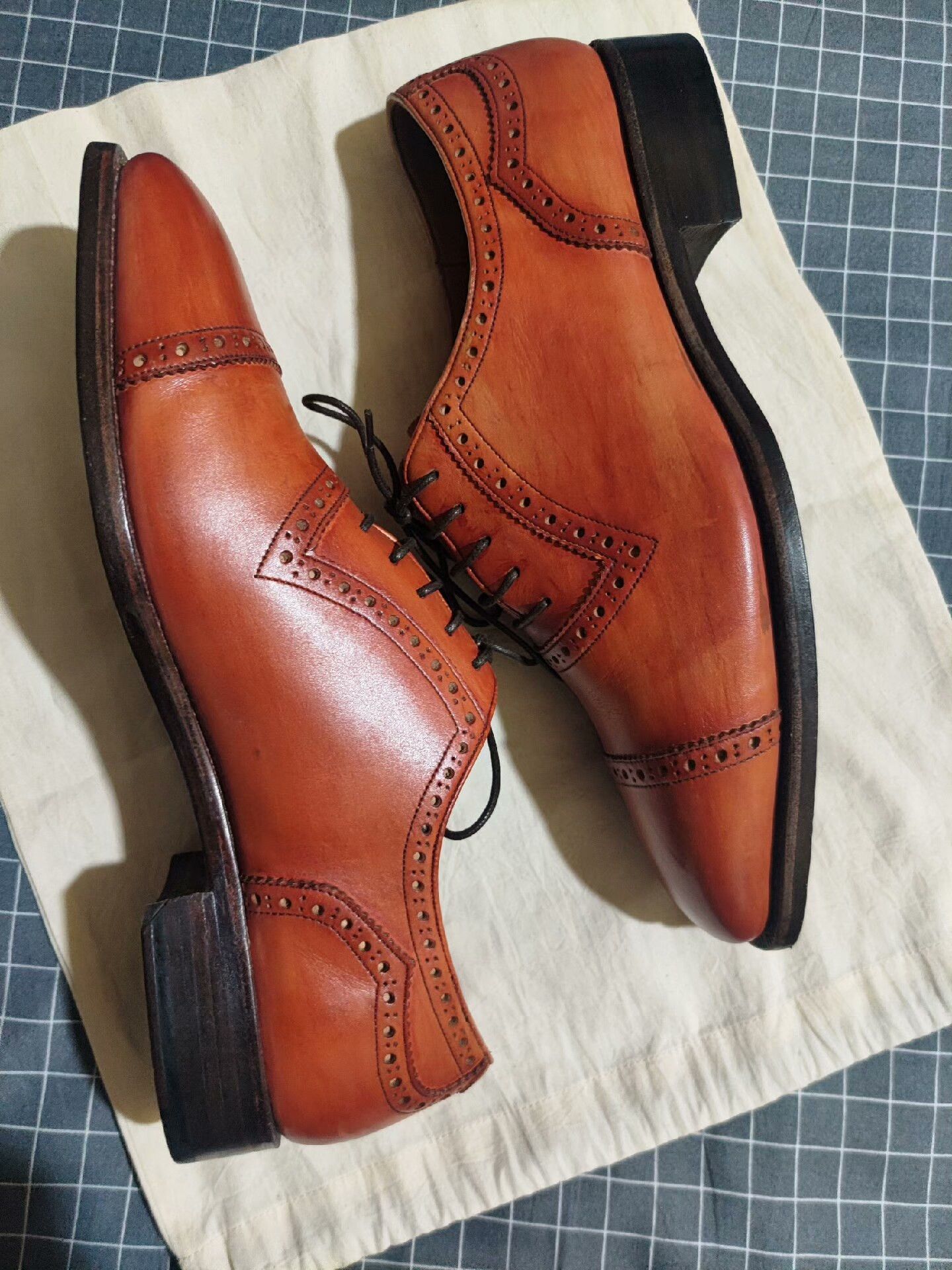 Vintage Goodyear Welt Leather Oxford Brogue Size US 10 / EU 43 - 3 Thumbnail