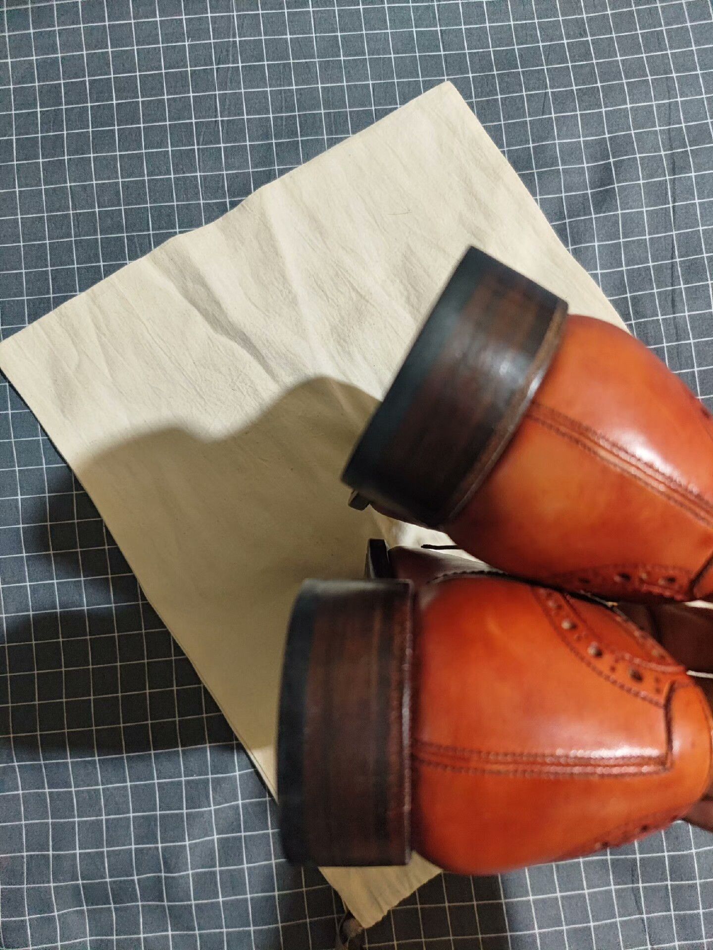 Vintage Goodyear Welt Leather Oxford Brogue Size US 10 / EU 43 - 5 Thumbnail