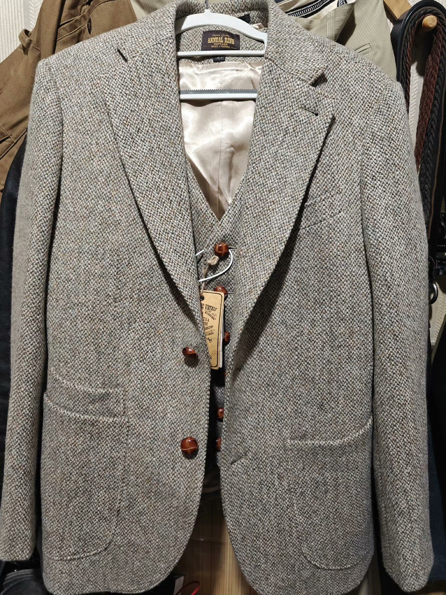 Wood Wood AnnualRing Vintage Tweed Wool Blazer Size US M / EU 48-50 / 2 - 3 Thumbnail