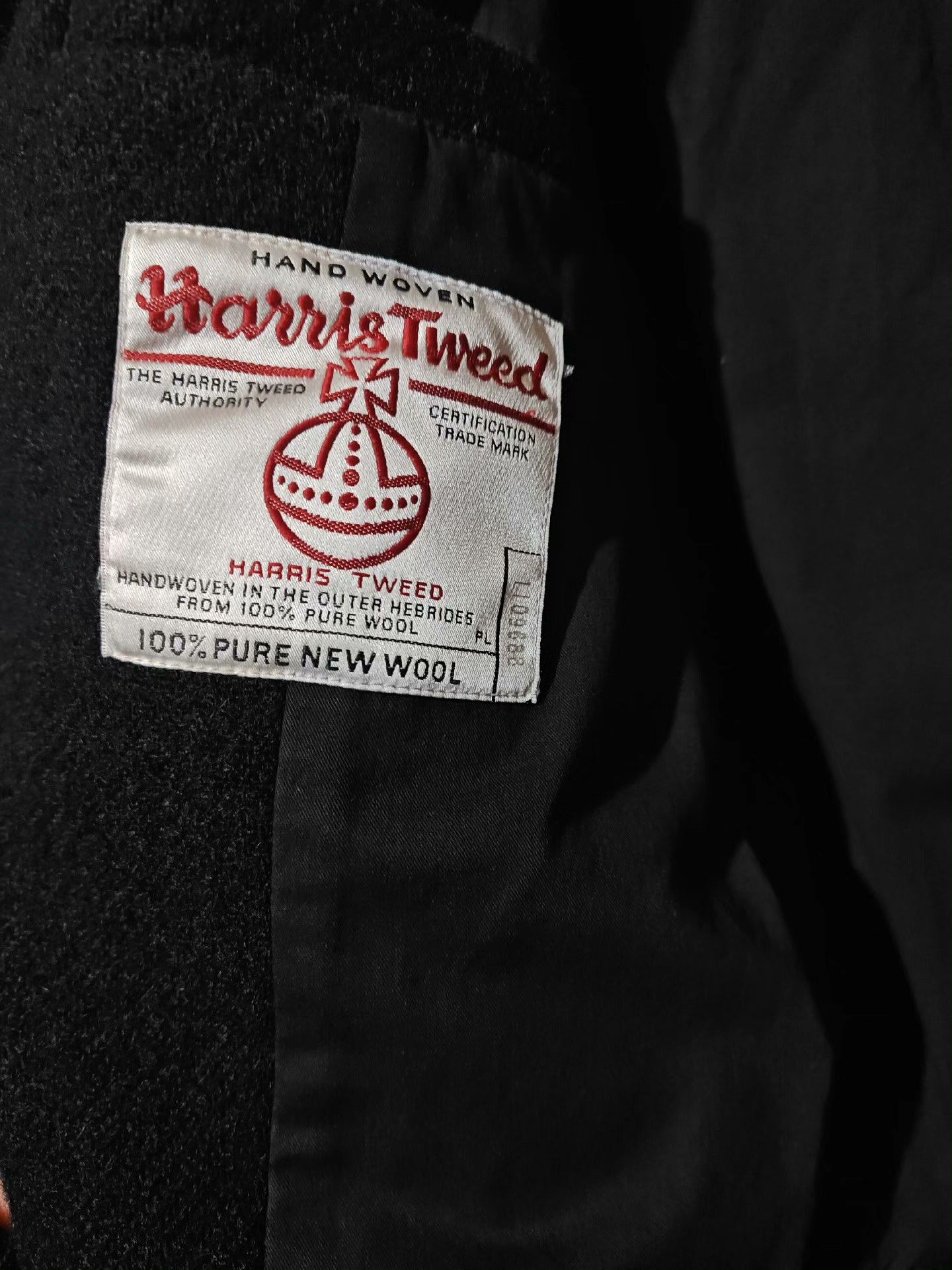 Harris Tweed Remains Harris Tweed British Vintage Black Slim Jacket Size US M / EU 48-50 / 2 - 8 Thumbnail