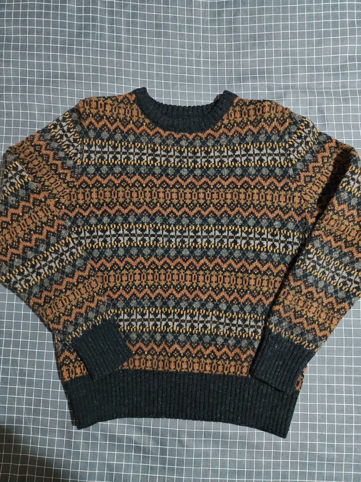 Vintage Vintage Fair Isle Wool Long-Sleeve Sweater Size US L / EU 52-54 / 3 - 4 Thumbnail