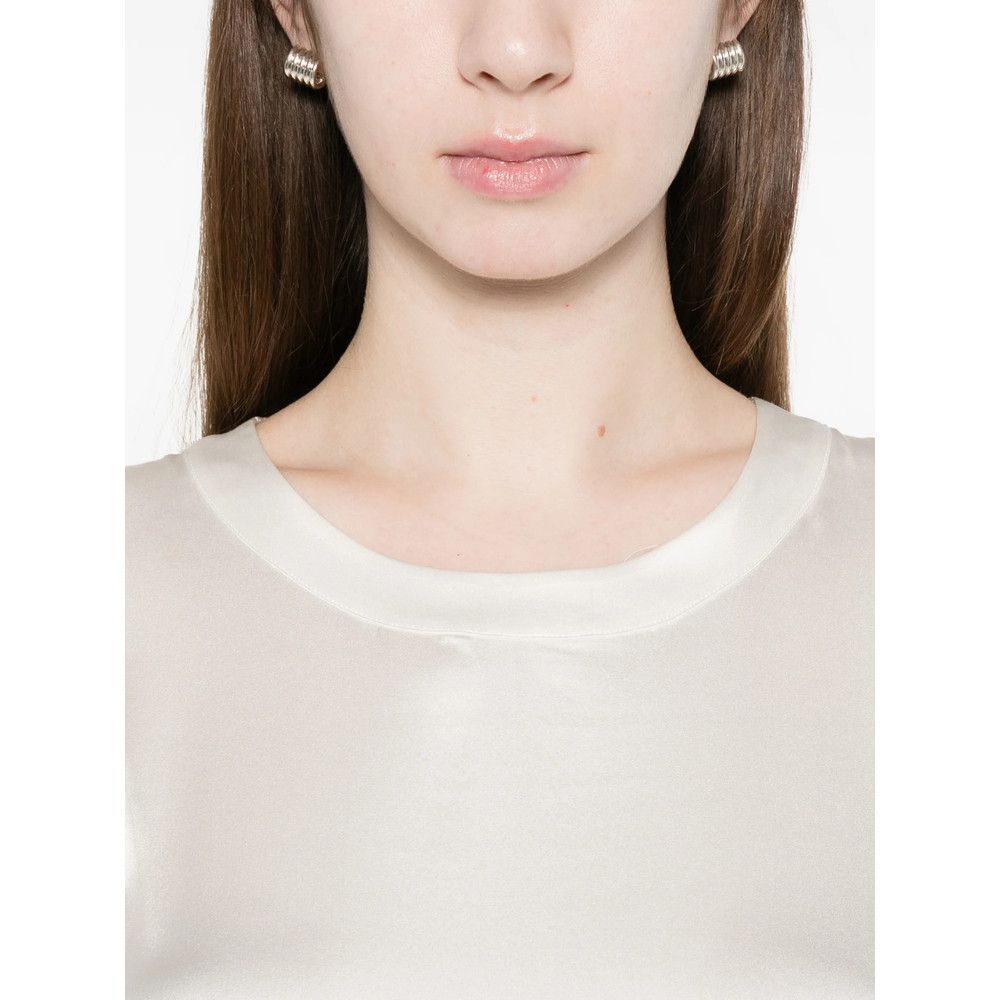 Mazzarelli Mazzarelli WHITE Tops - Blouses Size S / US 4 / IT 40 - 3 Thumbnail