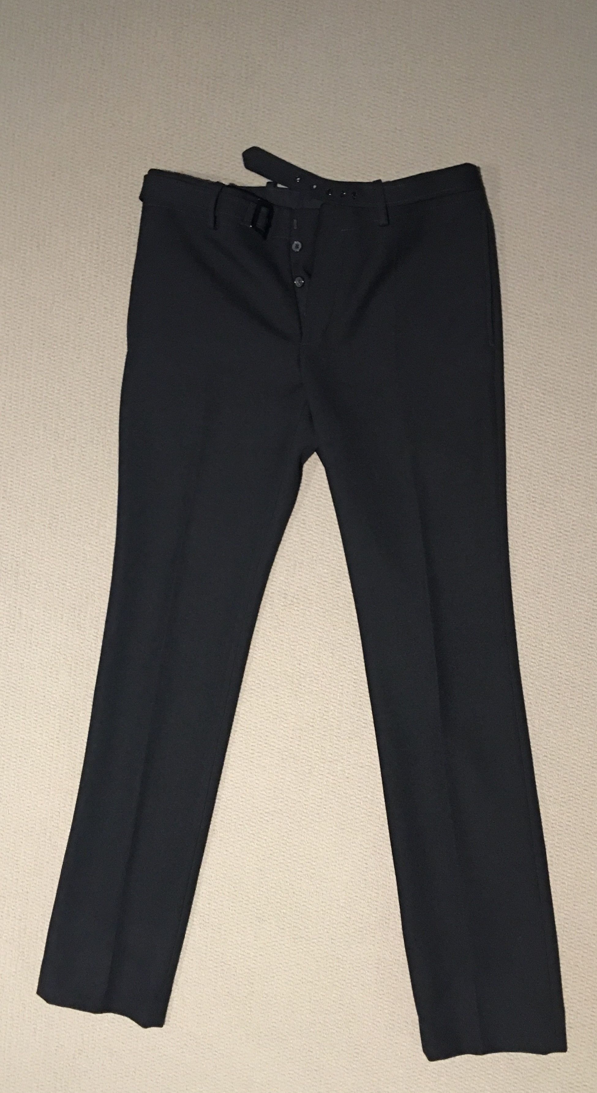 Balenciaga Warm wool pants with half embedded belt Size US 32 / EU 48 - 1 Thumbnail