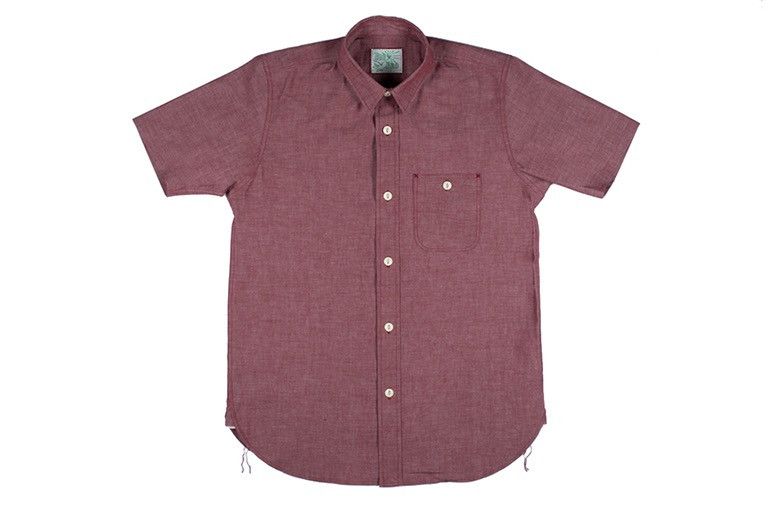 The Roy "Big Bro" Red Chambray Short Sleeve Shirt