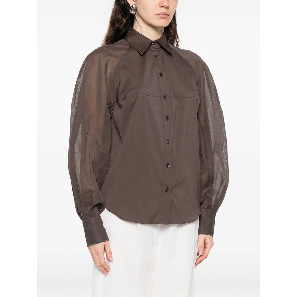 Brunello Cucinelli Brunello Cucinelli BROWN Tops - Shirts Size M / US 6-8 / IT 42-44 - 4 Thumbnail