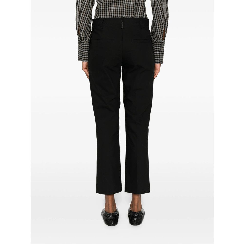 Brunello Cucinelli Brunello Cucinelli BLACK Trousers - Slim-Fit Trousers Size 26" / US 2 / IT 38 - 4 Thumbnail