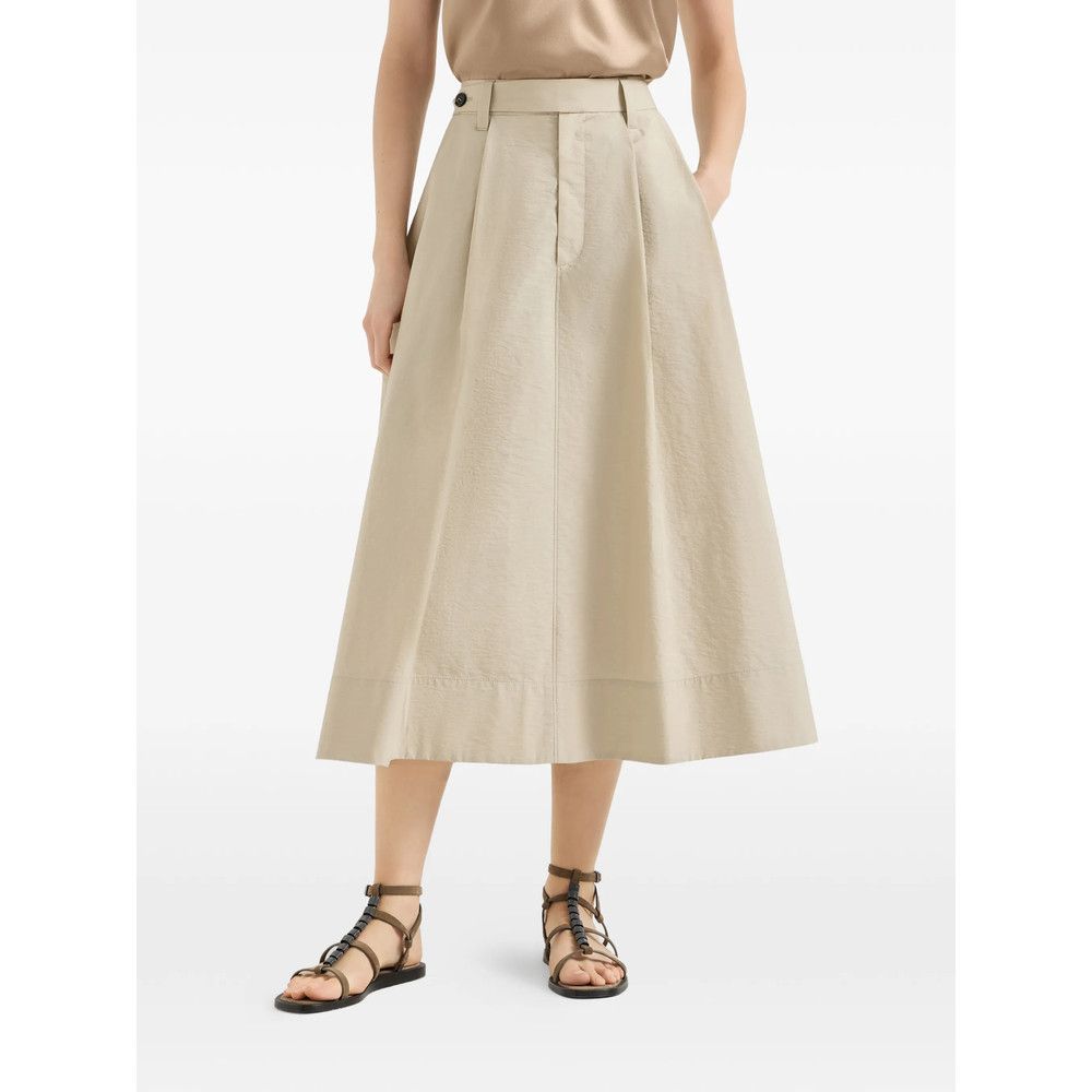 Brunello Cucinelli Brunello Cucinelli NEUTRALS Skirts - A-Line Skirts Size 28" / US 6 / IT 42 - 5 Thumbnail