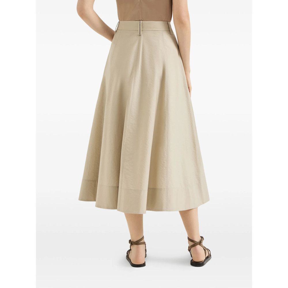 Brunello Cucinelli Brunello Cucinelli NEUTRALS Skirts - A-Line Skirts Size 28" / US 6 / IT 42 - 2 Thumbnail