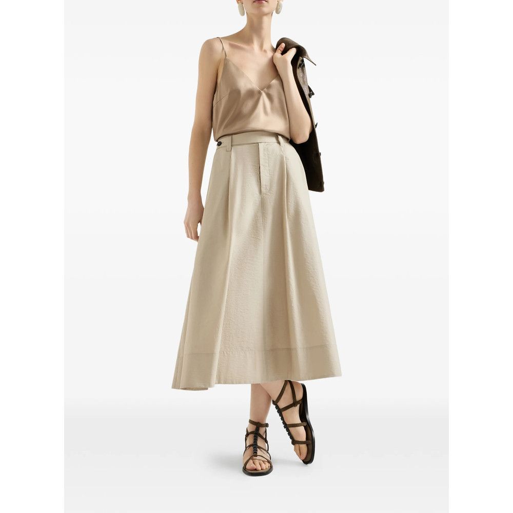 Brunello Cucinelli Brunello Cucinelli NEUTRALS Skirts - A-Line Skirts Size 28" / US 6 / IT 42 - 6 Thumbnail