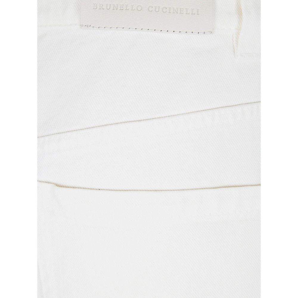 Brunello Cucinelli Brunello Cucinelli WHITE Trousers - Palazzo Pants Size 28" / US 6 / IT 42 - 3 Thumbnail