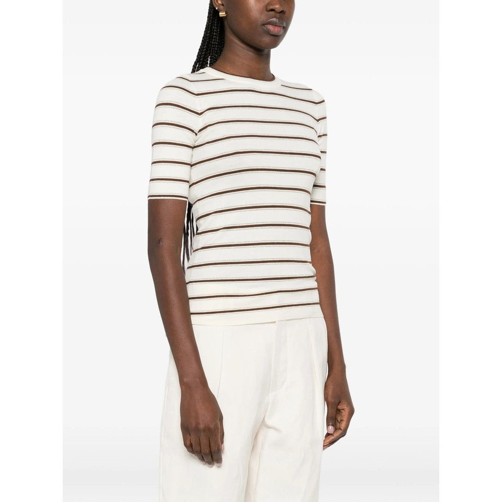 Brunello Cucinelli Brunello Cucinelli NEUTRALS Tops - T-shirts & Jerseys Size XS / US 0-2 / IT 36-38 - 5 Thumbnail