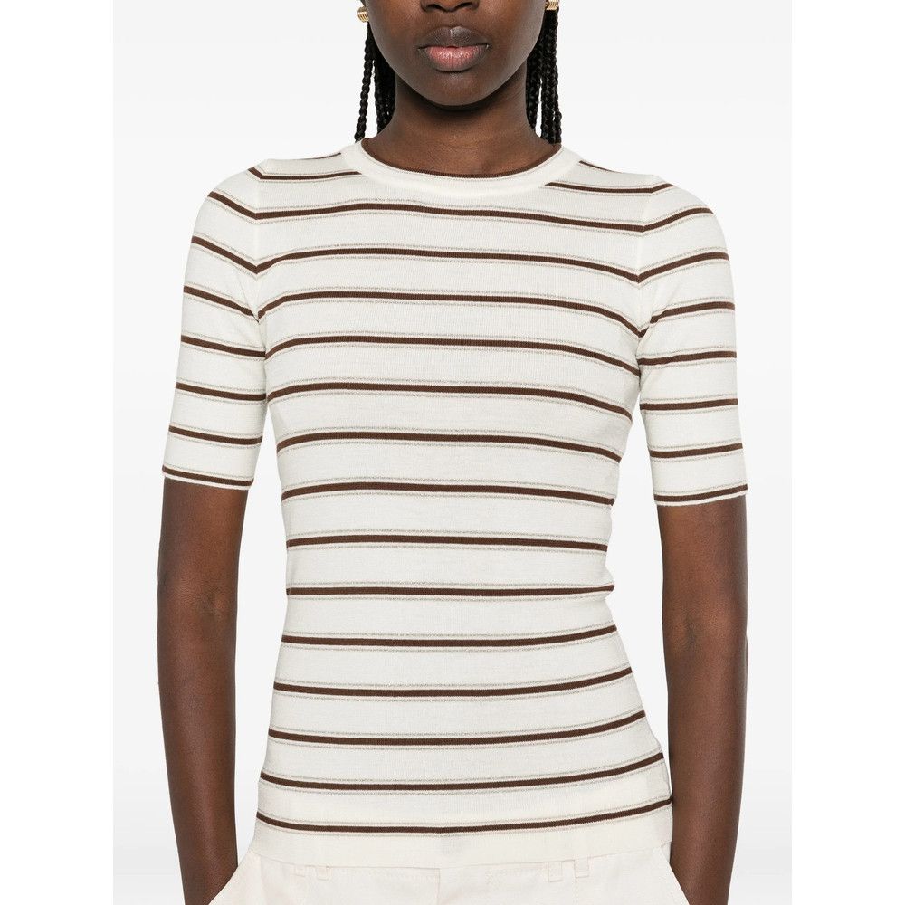 Brunello Cucinelli Brunello Cucinelli NEUTRALS Tops - T-shirts & Jerseys Size XS / US 0-2 / IT 36-38 - 4 Thumbnail