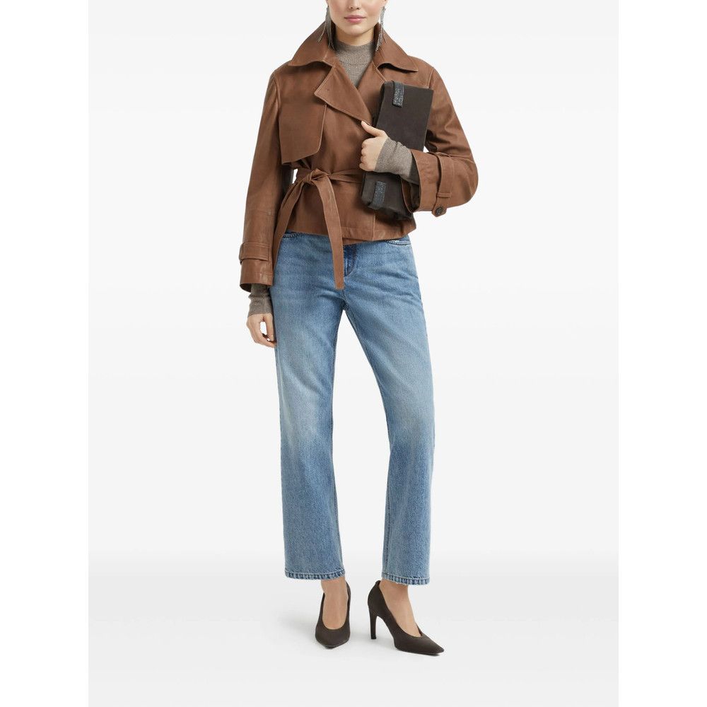 Brunello Cucinelli Brunello Cucinelli BLUE Denim - Straight-Leg Jeans Size 30" / US 8 / IT 44 - 5 Thumbnail
