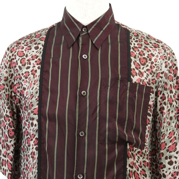 Dries Van Noten Dries Van Noten Dries Van Noten Cupro Short Sleeve Shirt Textile Dress Shirt DUTY FREE for USA Size ONE SIZE - 2 Thumbnail