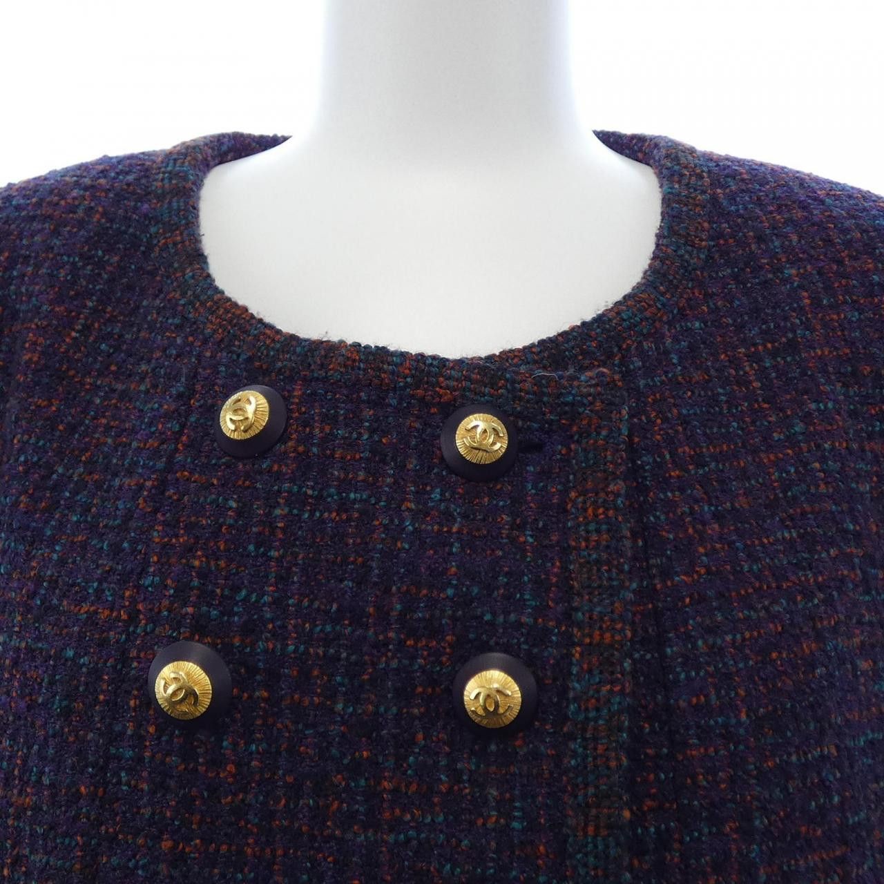 Chanel Chanel Chanel Collarless Jacket Textile Outerwear P02060V02904 93A DUTY FREE for USA Size ONE SIZE - 5 Thumbnail