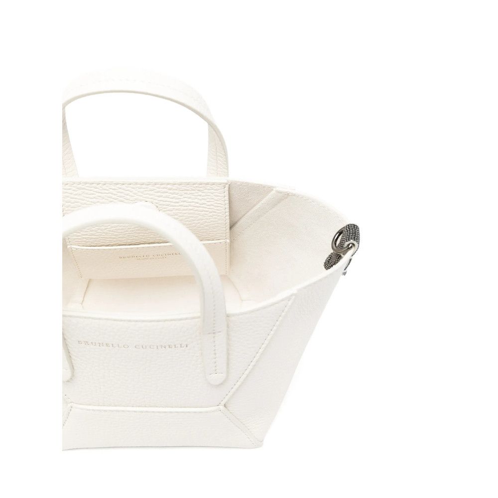 Brunello Cucinelli Brunello Cucinelli WHITE Tote Bags Size ONE SIZE - 4 Thumbnail