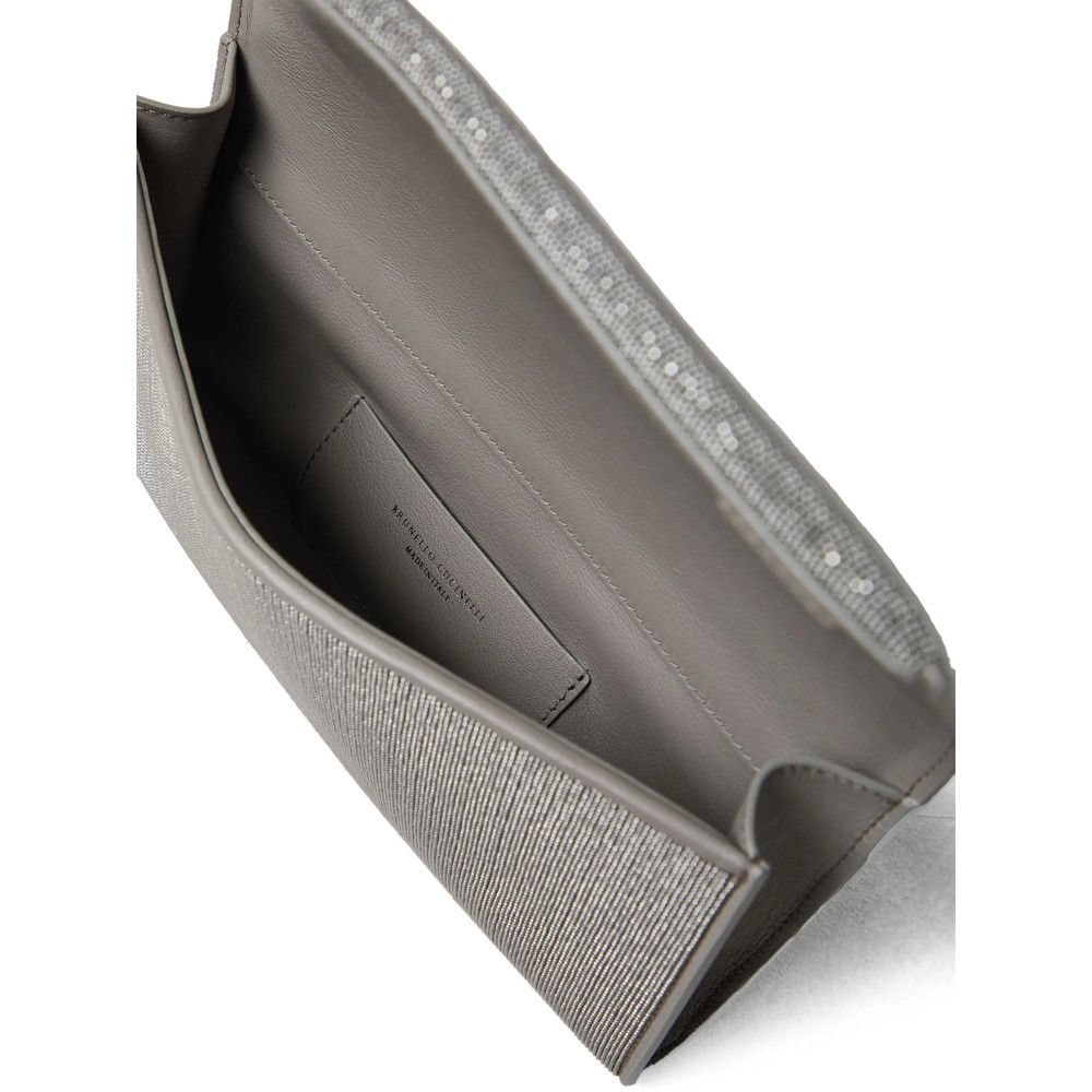 Brunello Cucinelli Brunello Cucinelli GREY Clutch Bags Size ONE SIZE - 2 Thumbnail