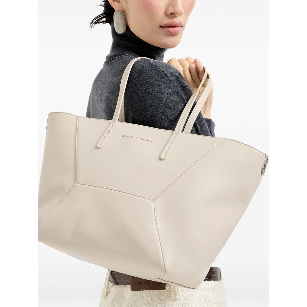 Brunello Cucinelli Brunello Cucinelli NEUTRALS Tote Bags Size ONE SIZE - 2 Thumbnail