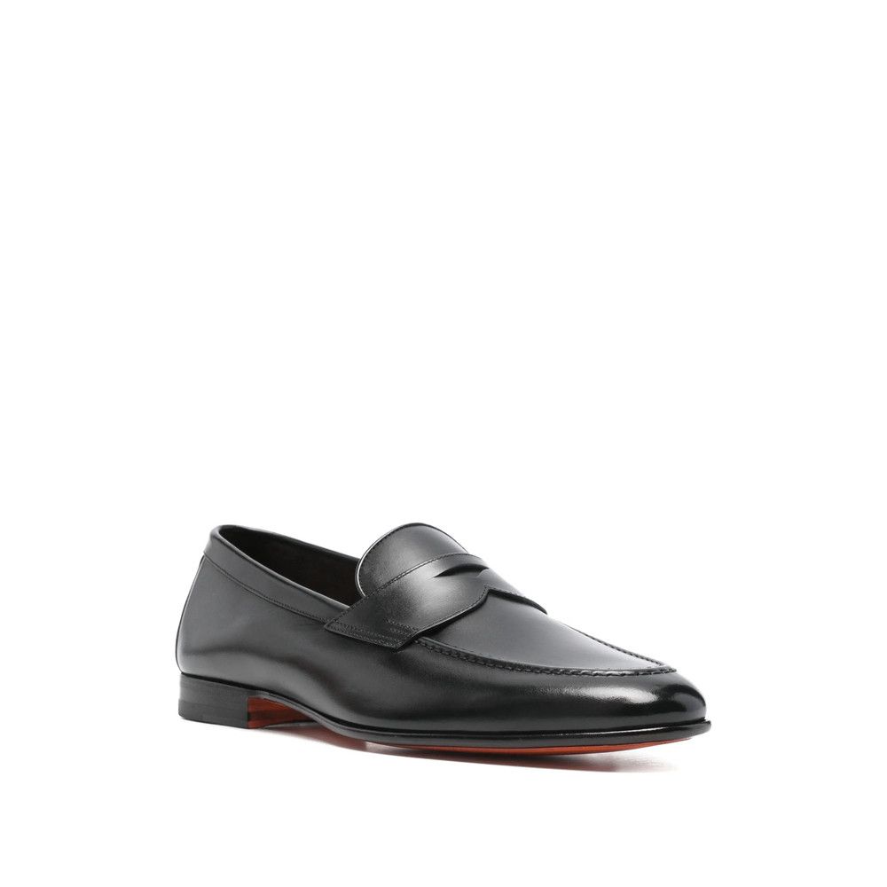 Santoni Santoni BLACK Loafers Size US 11 / EU 44 - 3 Thumbnail