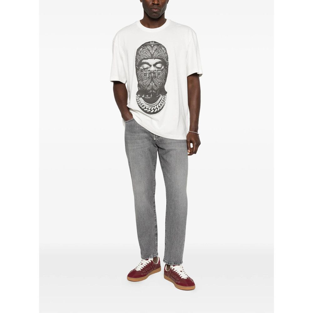 Philipp Plein Philipp Plein GREY Denim - Regular & Straight-Leg Jeans Size US 31 - 2 Thumbnail
