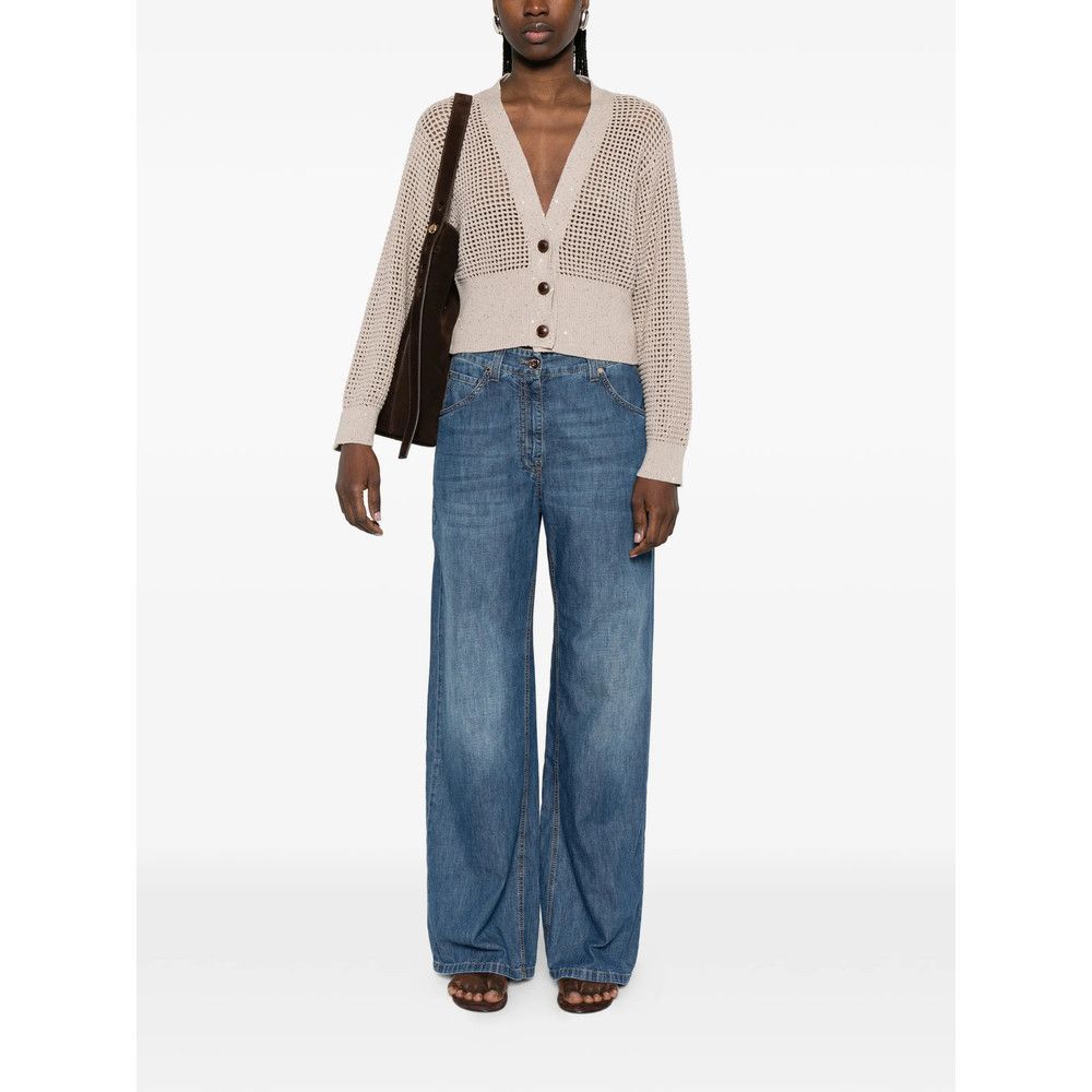 Brunello Cucinelli Brunello Cucinelli NEUTRALS Knitwear - Cardigans Size M / US 6-8 / IT 42-44 - 3 Thumbnail
