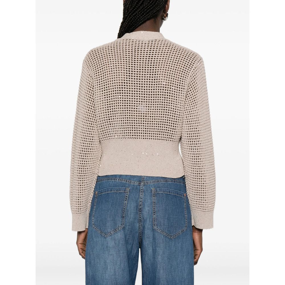 Brunello Cucinelli Brunello Cucinelli NEUTRALS Knitwear - Cardigans Size M / US 6-8 / IT 42-44 - 2 Thumbnail