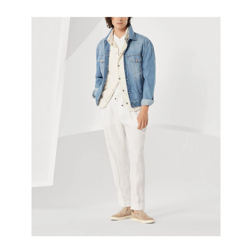 Brunello Cucinelli Brunello Cucinelli BLUE Jackets - Denim Jackets Size US L / EU 52-54 / 3 - 3 Thumbnail
