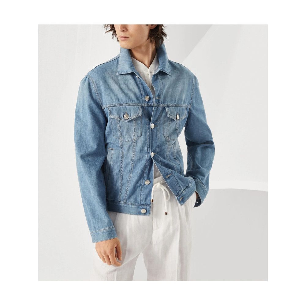 Brunello Cucinelli Brunello Cucinelli BLUE Jackets - Denim Jackets Size US L / EU 52-54 / 3 - 2 Thumbnail