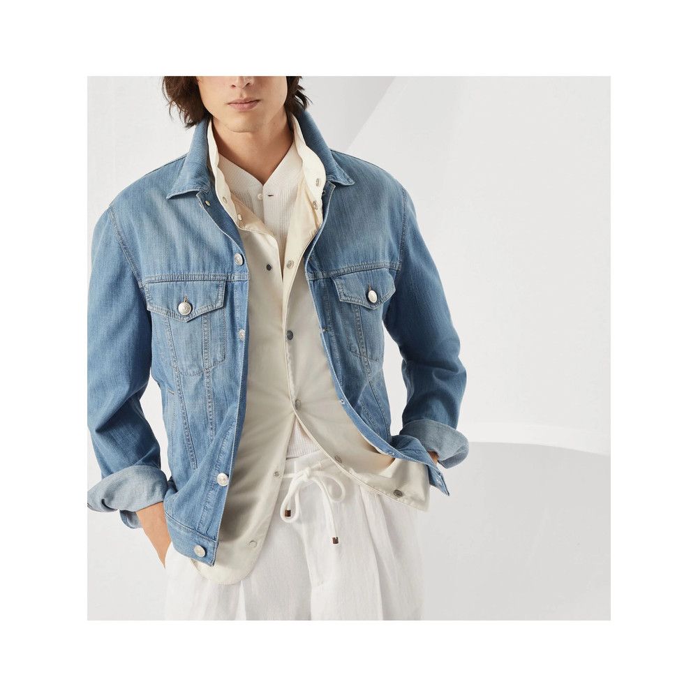 Brunello Cucinelli Brunello Cucinelli BLUE Jackets - Denim Jackets Size US L / EU 52-54 / 3 - 5 Thumbnail