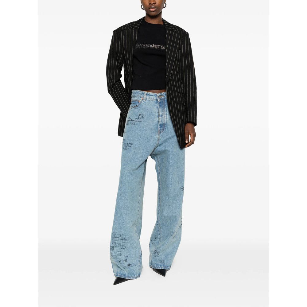 Vetements Vetements BLUE Denim - Wide-Leg Jeans Size US 32 / EU 48 - 4 Thumbnail