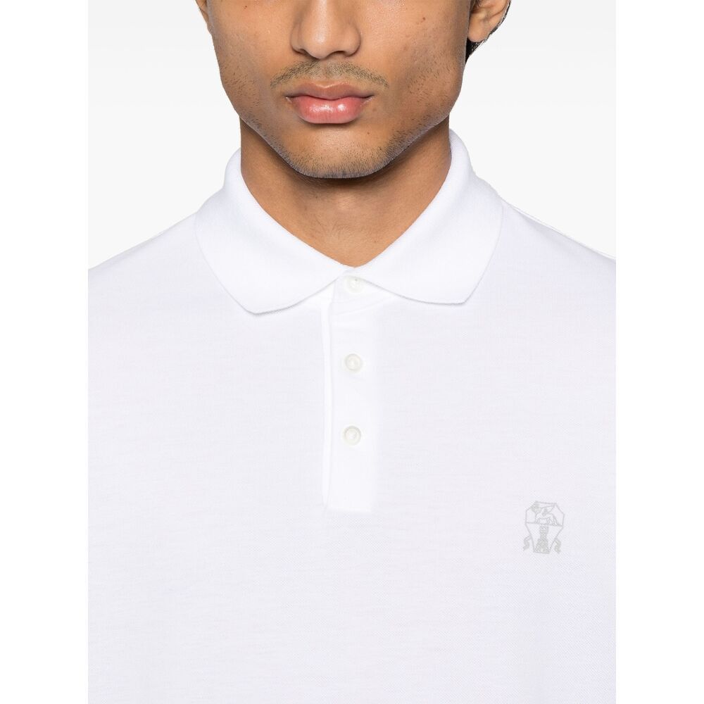 Brunello Cucinelli Brunello Cucinelli WHITE Polo Shirts Size US XXL / EU 58 / 5 - 2 Thumbnail